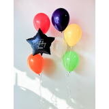 Shape Foil Helium Bunch | Rainbow Color (Klang Valley Delivery Only)