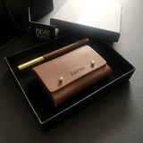 [Corporate Gift] Corporate Set B- Leather Business Card Holder & Wooden Pen