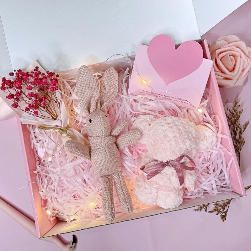 Pink Giftbox With Preserved Flower (Nationwide Delivery)