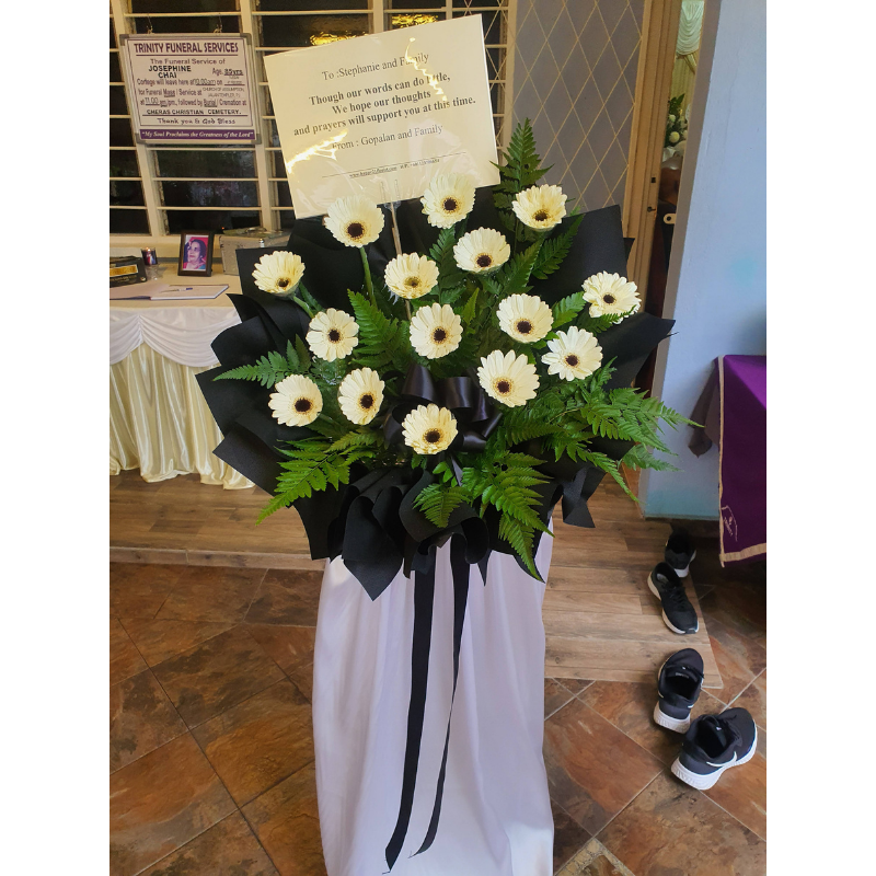 Fresh Condolence Flower Stand C02 Klang Valley Delivery Only