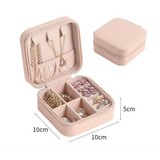 Christmas 2023: Permanent Personalised Custom Name Portable Travel Jewelry Case Organizer in Surprise Box Gift Set OPTIONAL ADD-ON Mini Soap Flower / Baby Breath Bouquet (Nationwide Delivery)