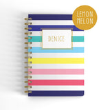 Happy Stripes - A5 Wire-O Personalised Notebook (West Malaysia Delivery Only)