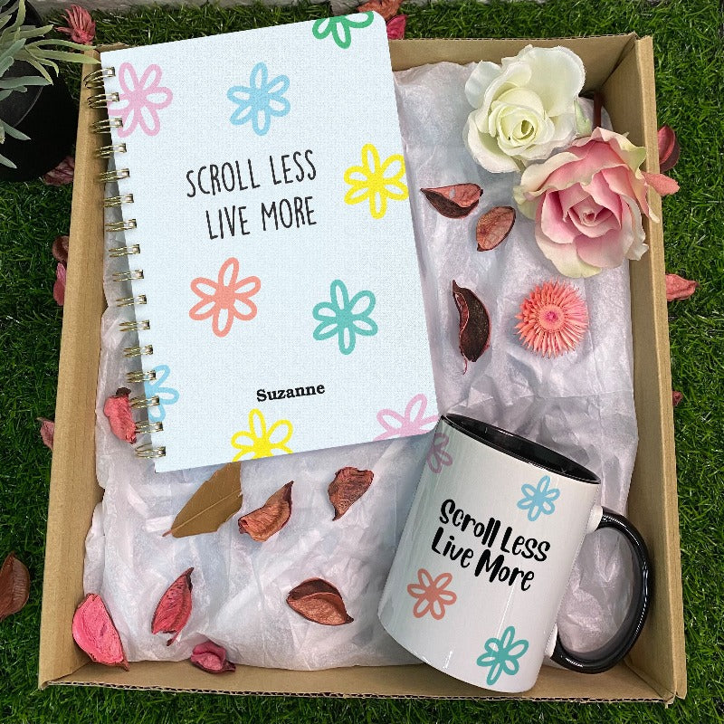 Scroll Less Live More Mug & Journal Gift Set (West Malaysia Delivery Only)