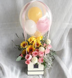Lullaby 'Hot Air Balloon ' with Flowers (Ipoh Delivery Only)