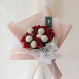 Roses With Ping Pong Flower Bouquet (Melaka Delivery Only)