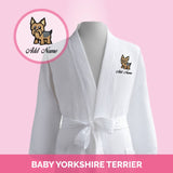 Personalised Premium Bathrobe: Baby Yorkshire Terrier (Nationwide Delivery)