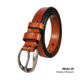 Women's Skinny Casual Belt With Solid Dotted Oval Shape Buckle (Nationwide Delivery)