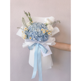 Blue Hydragea Mix Flower Bouquet (Penang Delivery Only)