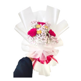 3+3 Ferrero Rose Bouquet [Medium Size Bouquet] | (Klang Valley Delivery Only)