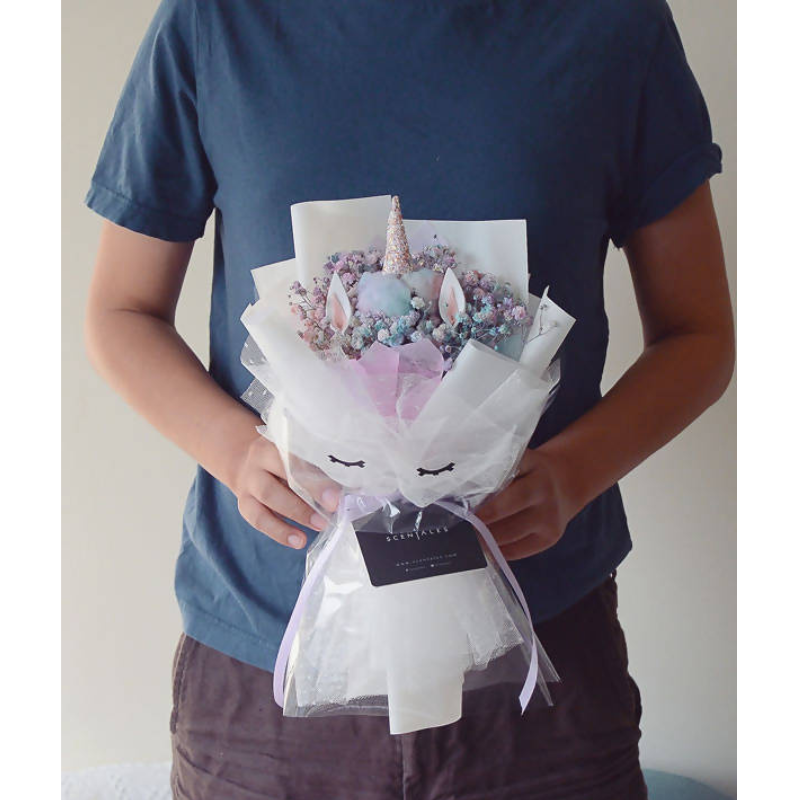 Tutu The Unicorn Flower Bouquet (Johor Bahru Delivery Only) Giftr