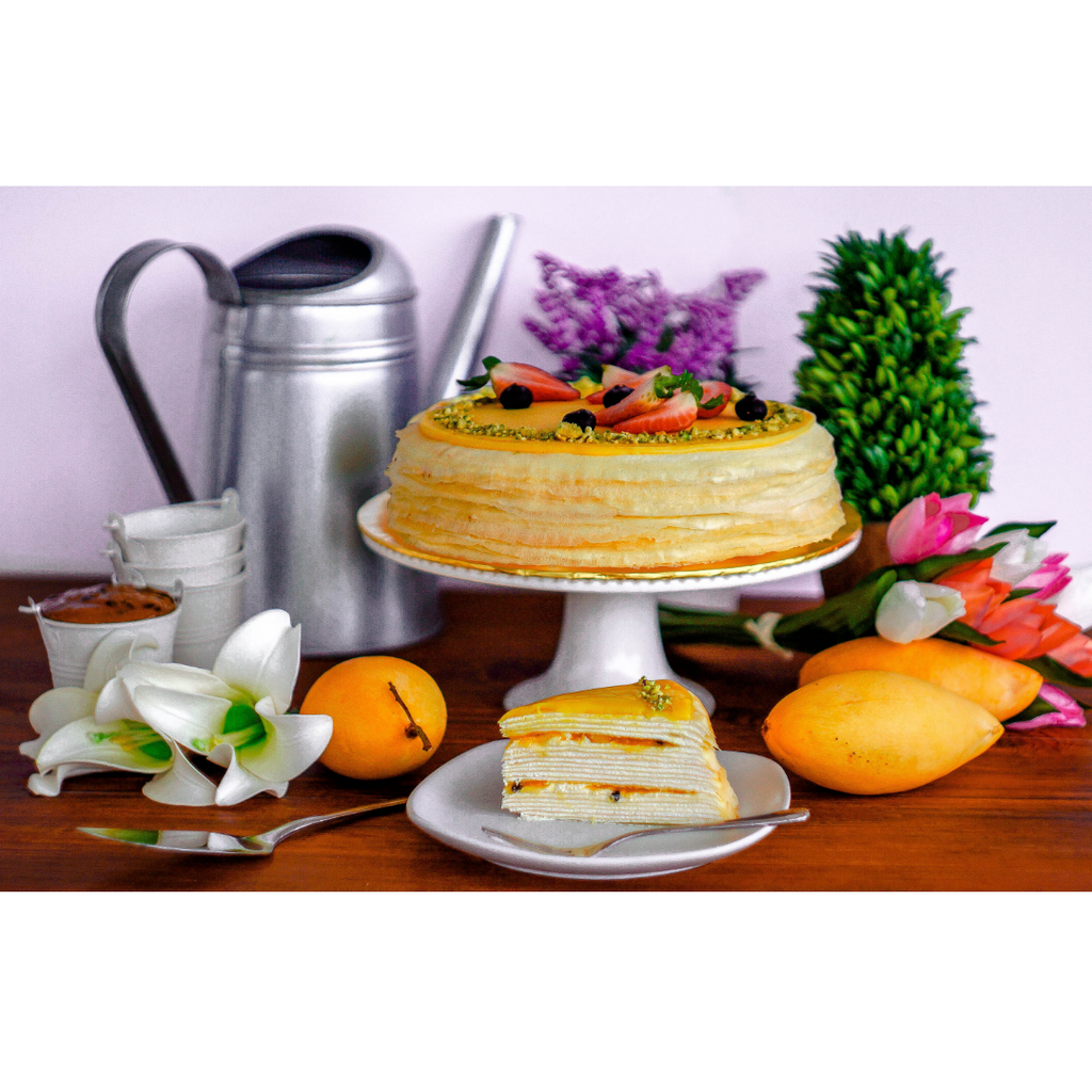 Mango and Passion Fruit Mille Crepe Cake (Penang Delivery Only) Giftr