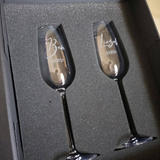 Engraved Champagne Glass Couple Design (Nationwide Delivery)