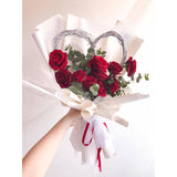 I Heart You Red Roses Bouquet