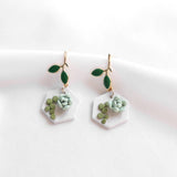 Succulent Handmade Polymer Clay Earring #7