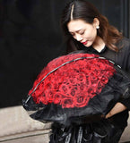 Giant Majestic Black Lace Red Rose X 99 Bouquet