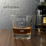 Personalized Vintage Crystal Rock Glass Set (10 oz) (6-8 working days)