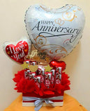 Lovely Anniversary Chocolate Box with Balloon