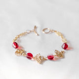 Oriental Fan In Red Handmade Bracelet - CNY Hampers & Gifts 2025