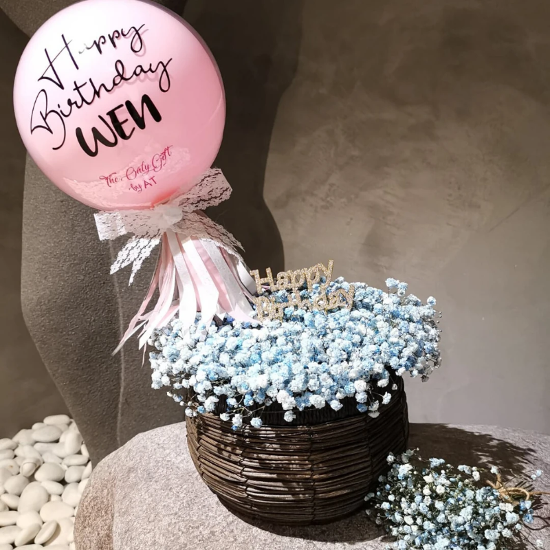 Only U - fairy blue Personalised Crystal Balloon