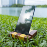 Unique Handmade Merbau Wood Mobile Phone Holder Stand - 2 Units (Nationwide Delivery)