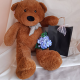 Super Soft Brown Teddy Bear with Personalized Candy Bracelet Gift Set (Klang Valley Delivery)