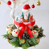 Santa & Friend Snow Globe Cake + Ferrero Roche Christmas Wreath | Christmas 2021 (Klang Valley Delivery Only)