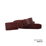 Plaque Buckle 40mm Argentina Leather Belt (Nationwide Delivery)