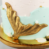 Blue Mermaid Coral Cake