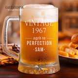 "Aged to Perfection" Personalised Classic Beer Mug -17oz (500ml) (6-8 working days)