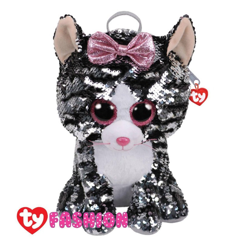 Ty Fashion - Kiki The Grey Cat Sequins Backpack (Nationwide Delivery)