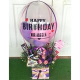 Hot Air Balloon with Fresh Flowers and Chocolates (Negeri Sembilan Delivery)
