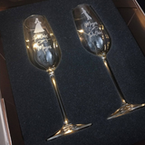 Engraved Champagne Glass Couple Design (Nationwide Delivery)