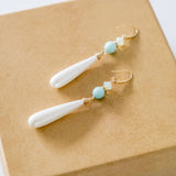 [Pure Gold Plated Series] Classy Minty Pearl Earring