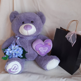 Super Soft Purple Teddy Bear Gift Set (Klang Valley Delivery)