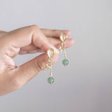 Bamboo Aventurine Handmade Earring