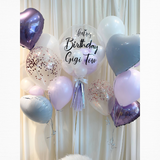 Premium 24" Customized Bubble Balloon Set (Purple White Series)