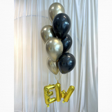 Helium Balloon Bunch (Black Gold Series)