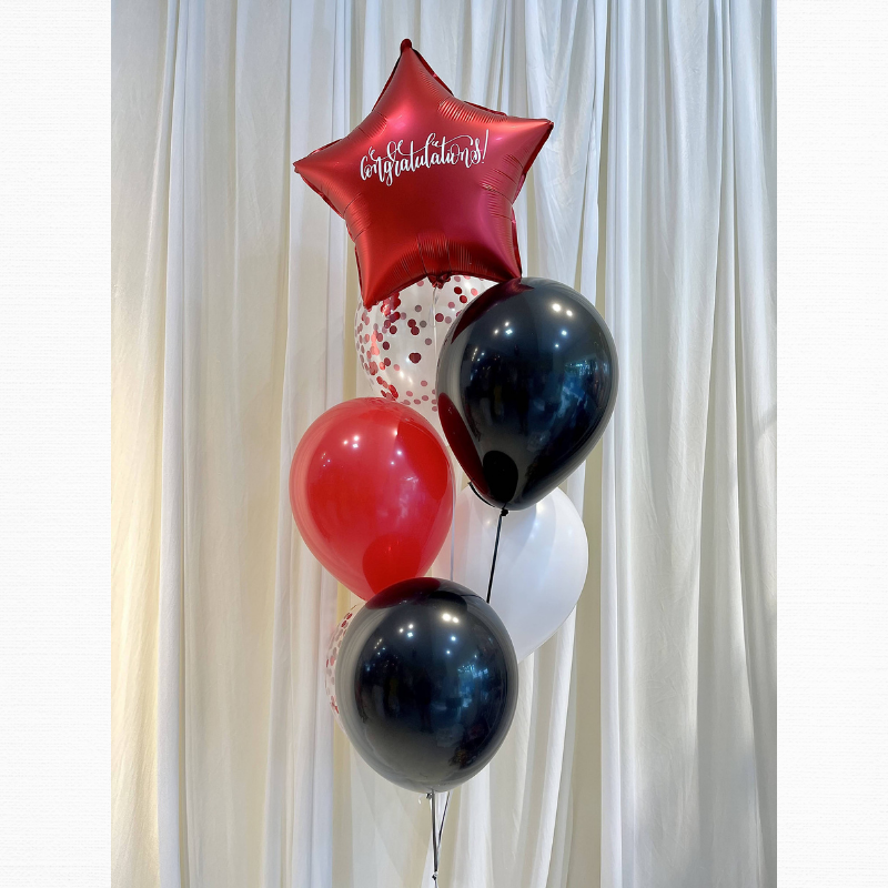 18" Foil Balloon Set (Red Black Series)