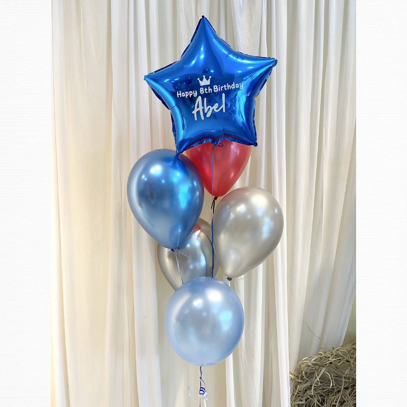 18" Foil Balloon Set (Blue Silver Series)