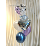 18" Bobo Balloon Set (Metallic Purple Blue Series)