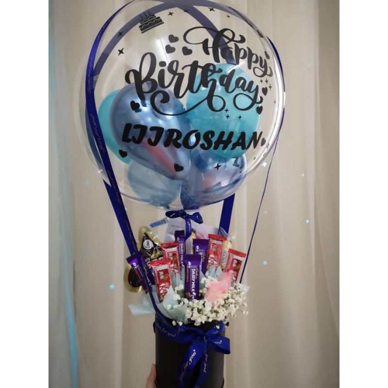 Flower & Chocolates with Air Balloon