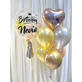 24" Customized Bubble Balloon Set (Gold Silver Rose Gold Series)