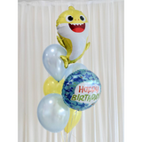 Baby Shark Balloon Bunch (Blue Gold Series)