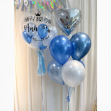 24" Customized Bubble Balloon Set (Metallic Blue Series)