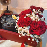 Cassandra Fresh Red Rose & Cake Bundle (Klang Valley Delivery)