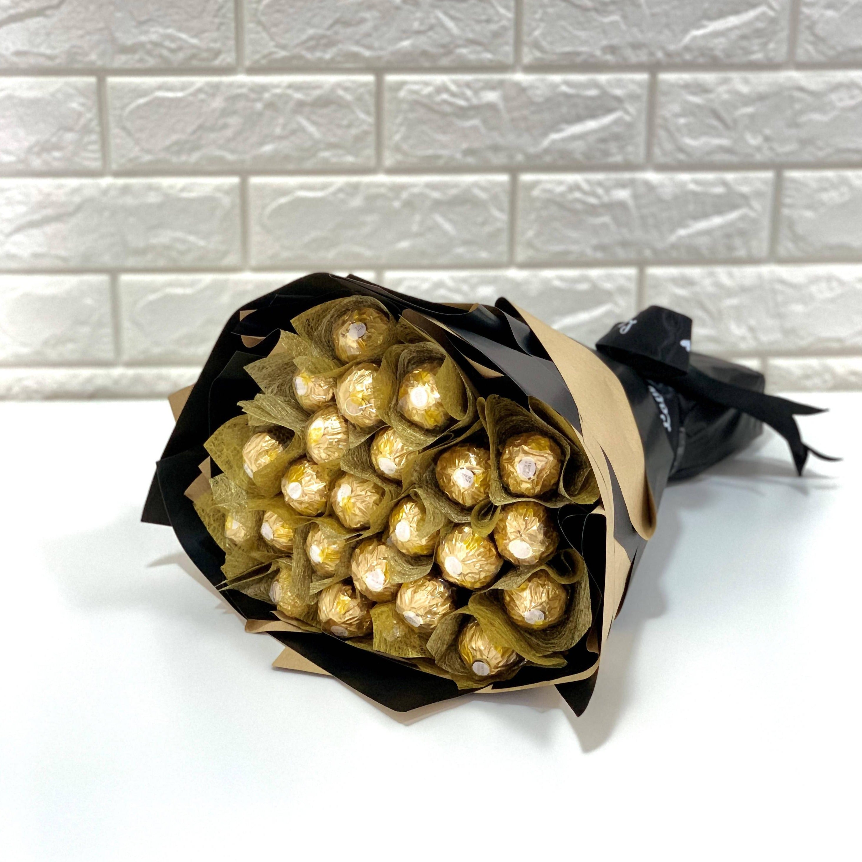 Chocolate Box Black and Gold - Beloved Florist's Flower on