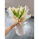 White Tulip Bouquet (Penang Delivery Only)