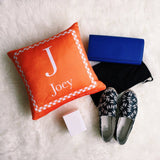 Personalised Velvety Checkered Cushion (Pre-order 2 to 4 weeks)