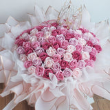 99 Soap Roses With Crown Bouquet - Beloved Florist's Flower on