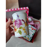 Tea Time Set With Fine Bone China Cup, Organic Tea & Biscoff Biscuits Gift Box (Klang Valley Delivery)